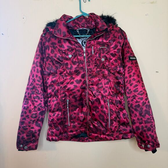 Obermeyer Jackets & Blazers - Obermeyer Leighton women’s ski jacket pink purple animal print 12 petite coat